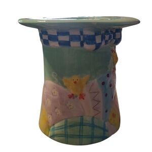 WCL Ceramic Easter Green, Blue, Pink, Yellow, Blue Vase